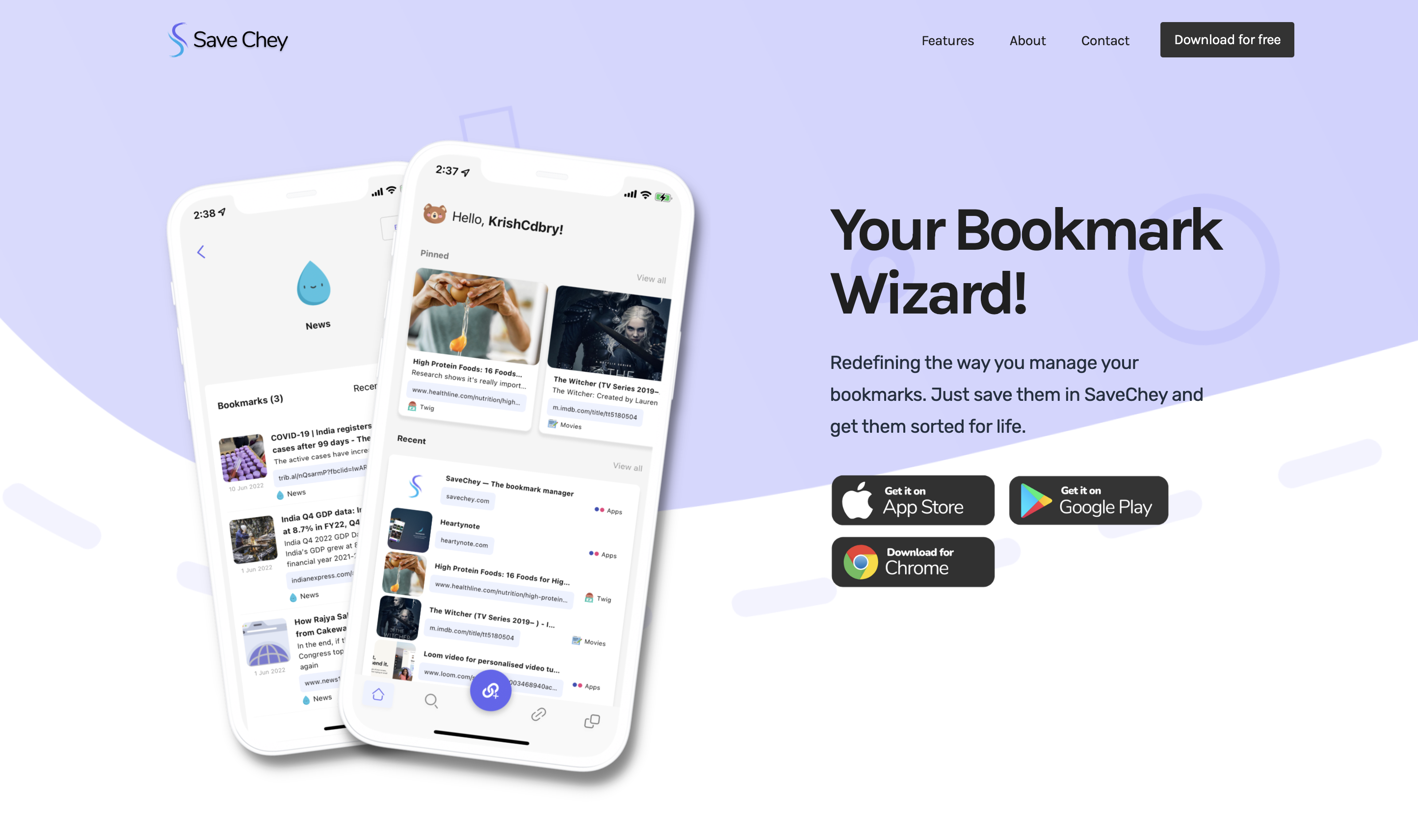 SaveChey - Universal Bookmark Management